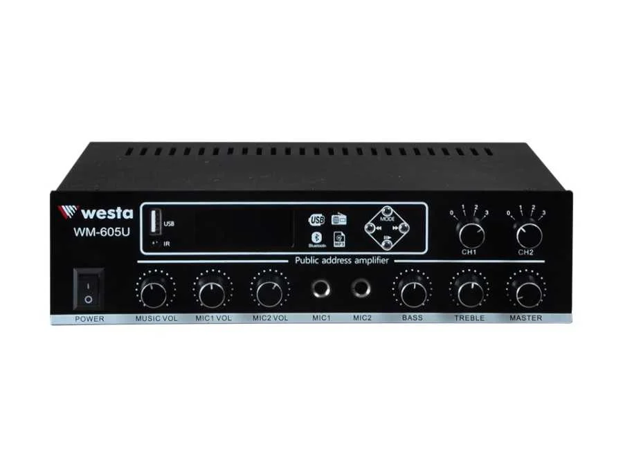 WM-605U WESTA 2 BÖLGELİ 100W/100V MIXING AMPLIFER