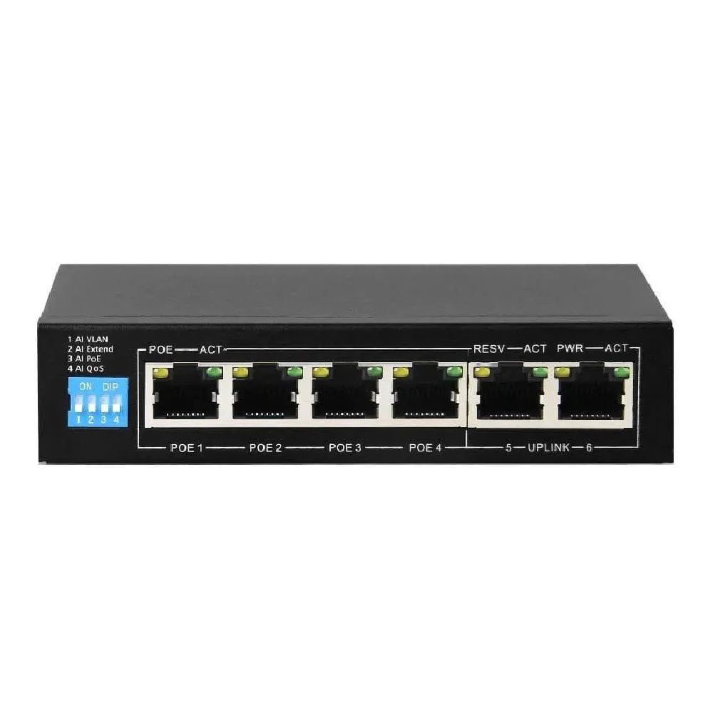 COREDATA PS6M 10/100 4+2 POE SWİTCH
