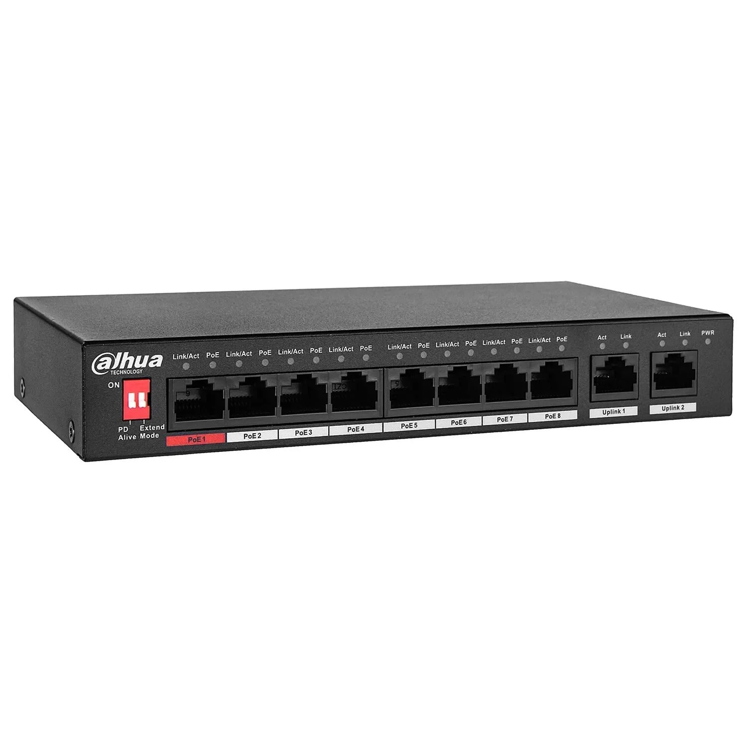 DAHUA  DH-CS4010-8ET-110 8xFE, 2xGE Uplink, Poe Cloud Yönetilebilir Switch 110W