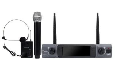 WM-202HT 1 Receiver+ 1 Handheld Mic.+ 1 Lavalier(Yaka)