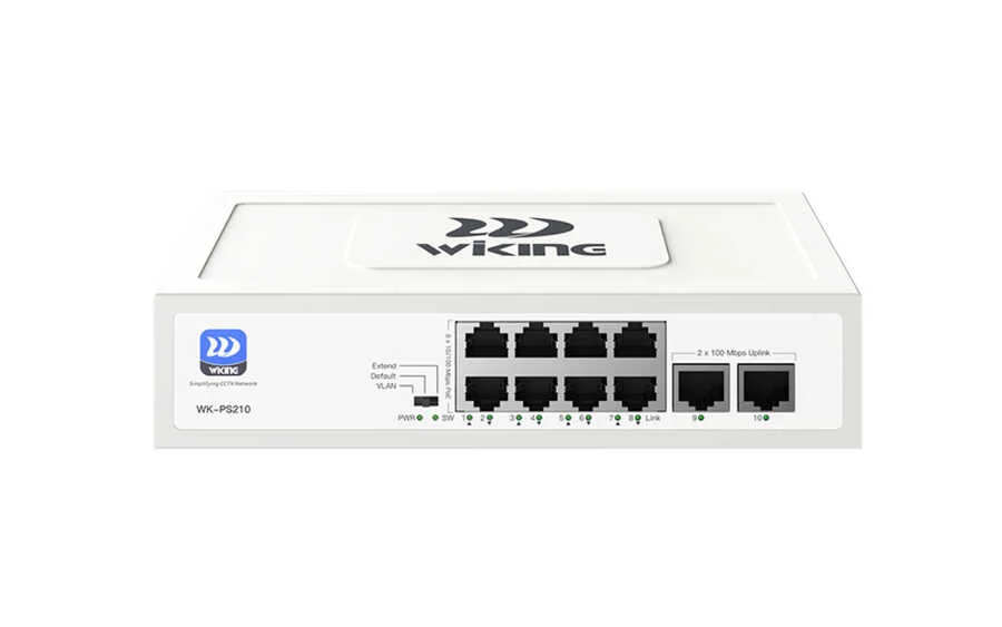 WK-PS210  8 PORT MEGABİT + 2 PORT MEGABİT UPLİNK POE SWİTCH
