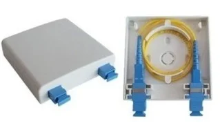 WALL OUTLET FIBER BOX­4, 2 PORT­2 FIBER CAPACITY, EMPTY