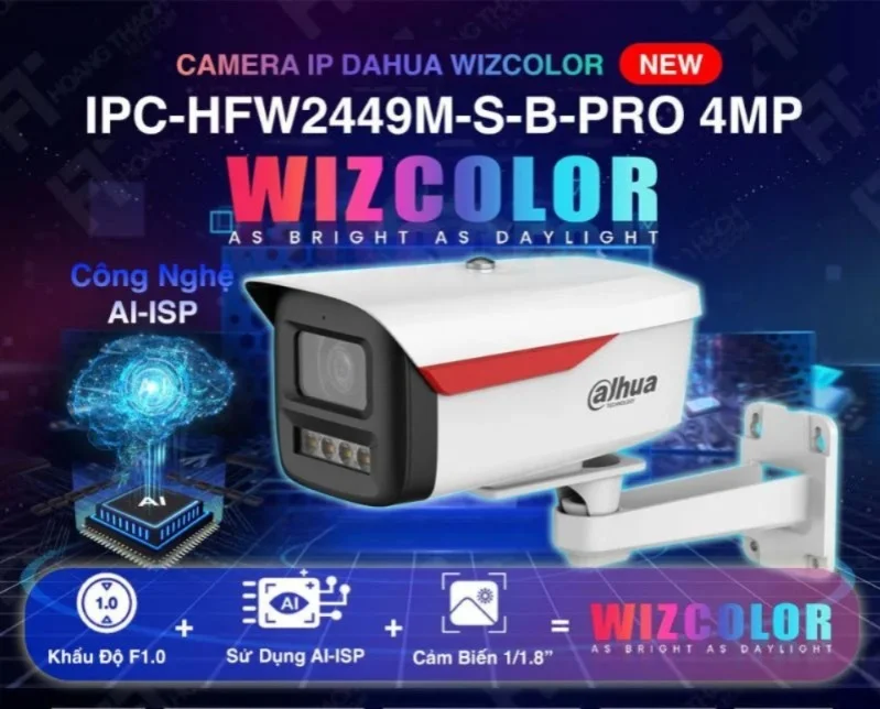 DAHUA IPC-HFW2449M-S-B-PRO 4MP WİZ COLOR BULLET CAMERA