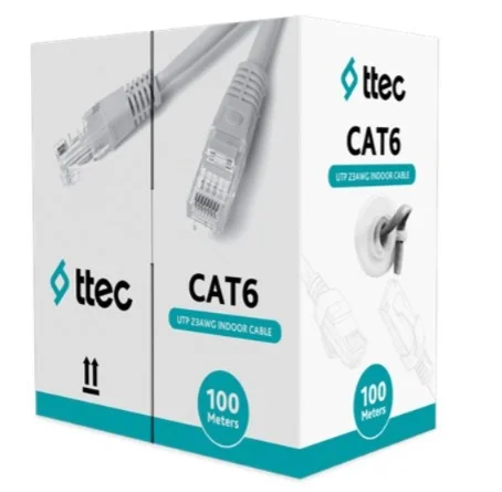 ttec KBL-CAT6-23CCA/IN100G İç Mekan - 100m Gri