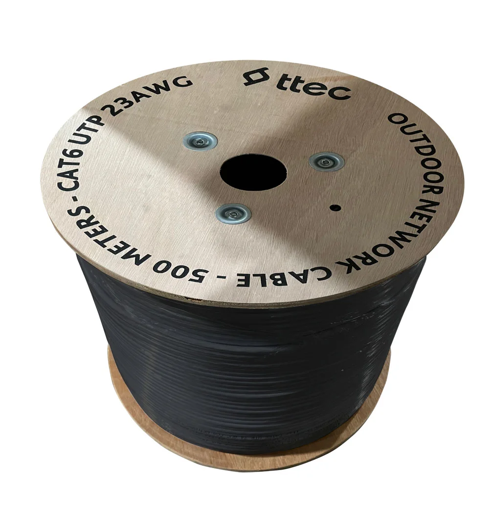 ttec KBL-CAT6-23CCA/OUT500S Dış Mekan Kablo - 500m Siyah
