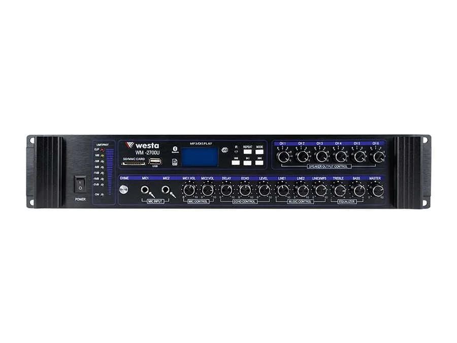 WM-2700U 6 Bölgeli 700W 100V Mikser Amfi