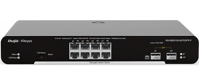 RUIJIE REYEE RG-NBS3100-8GT2SFP-P- 8 PORT POE 10/100/1000 L2 SWİTCH